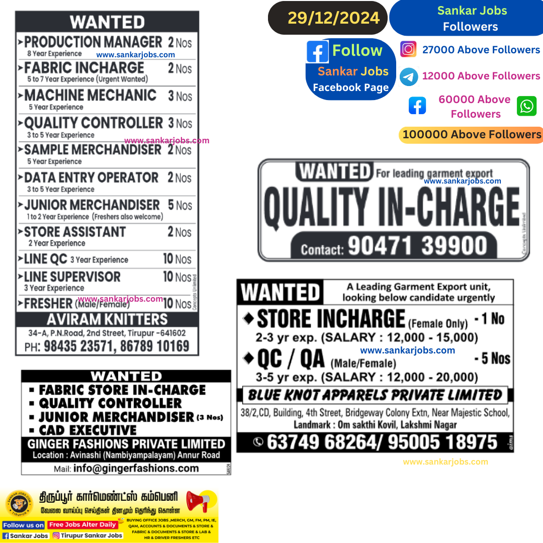 Garment Jobs