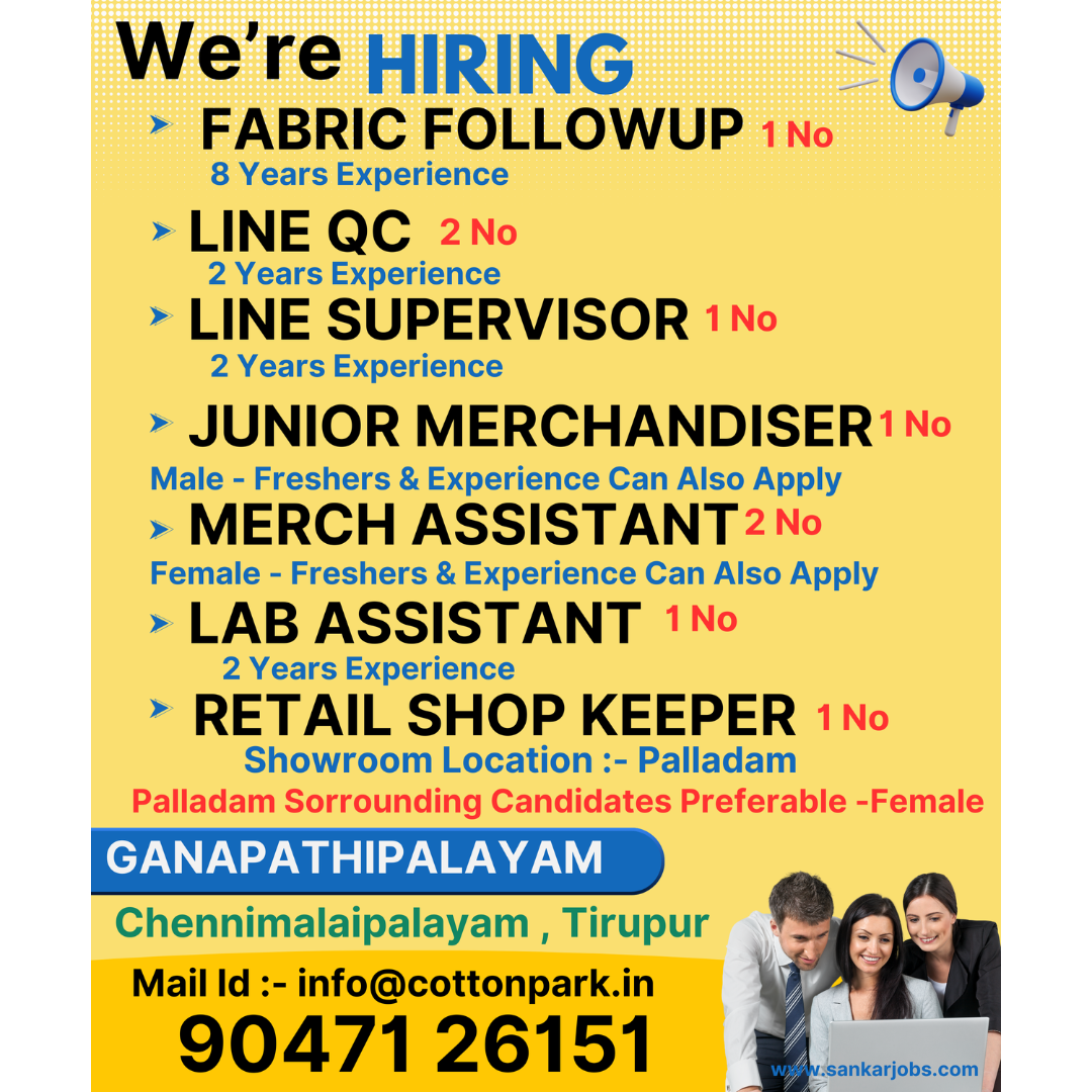 Garments Jobs