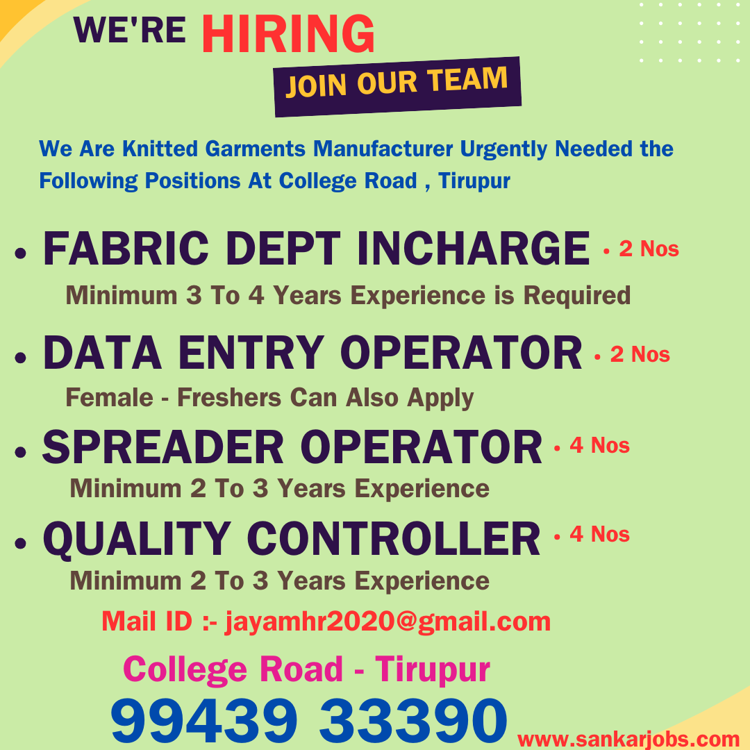 Garment Jobs