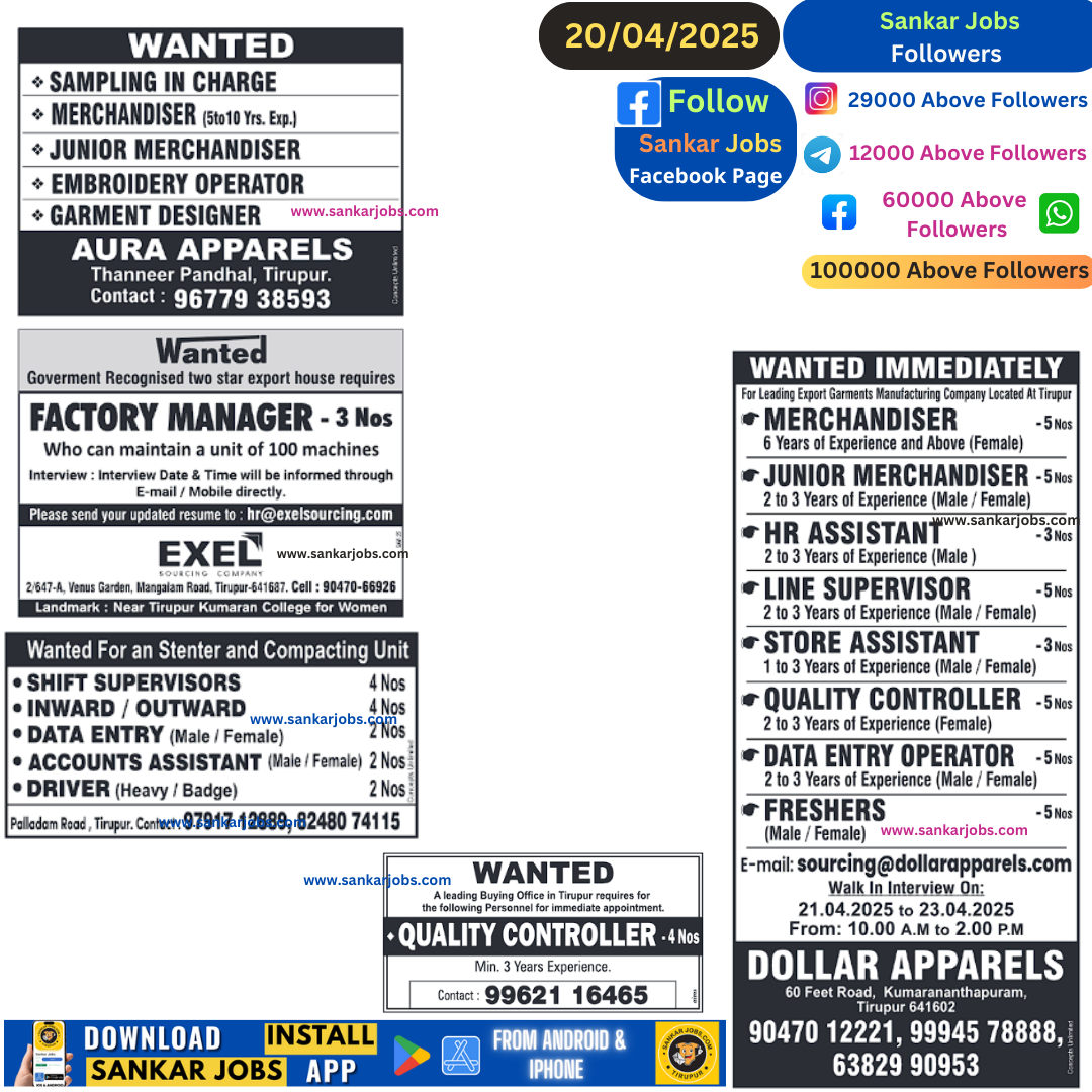 Garment Jobs