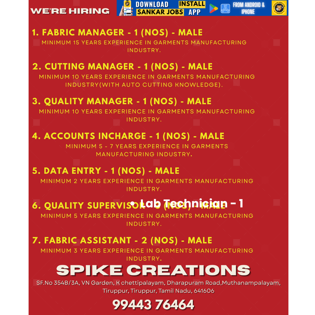 Garment Jobs