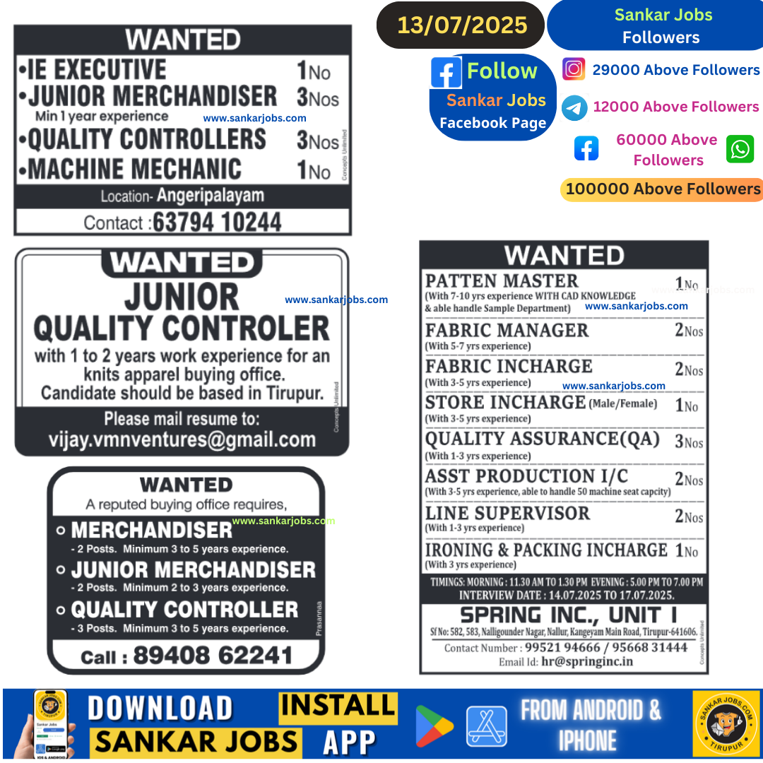 Garment Jobs