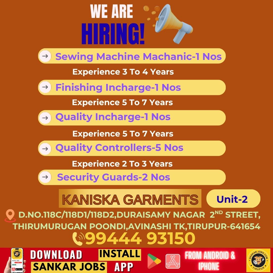 Garment jobs