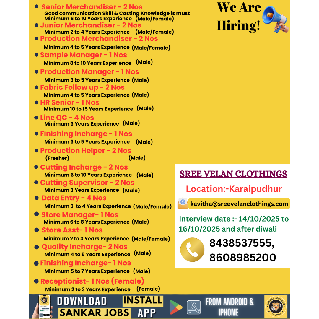 Garment Jobs