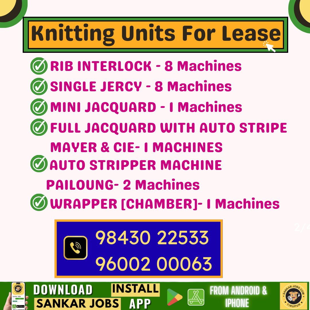Knitting Unit For Lease