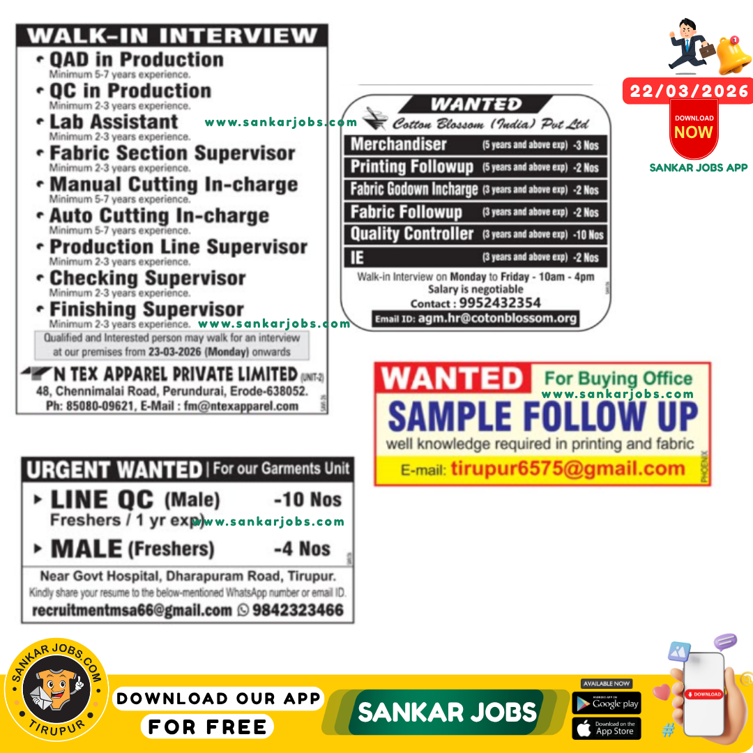 Garment Jobs