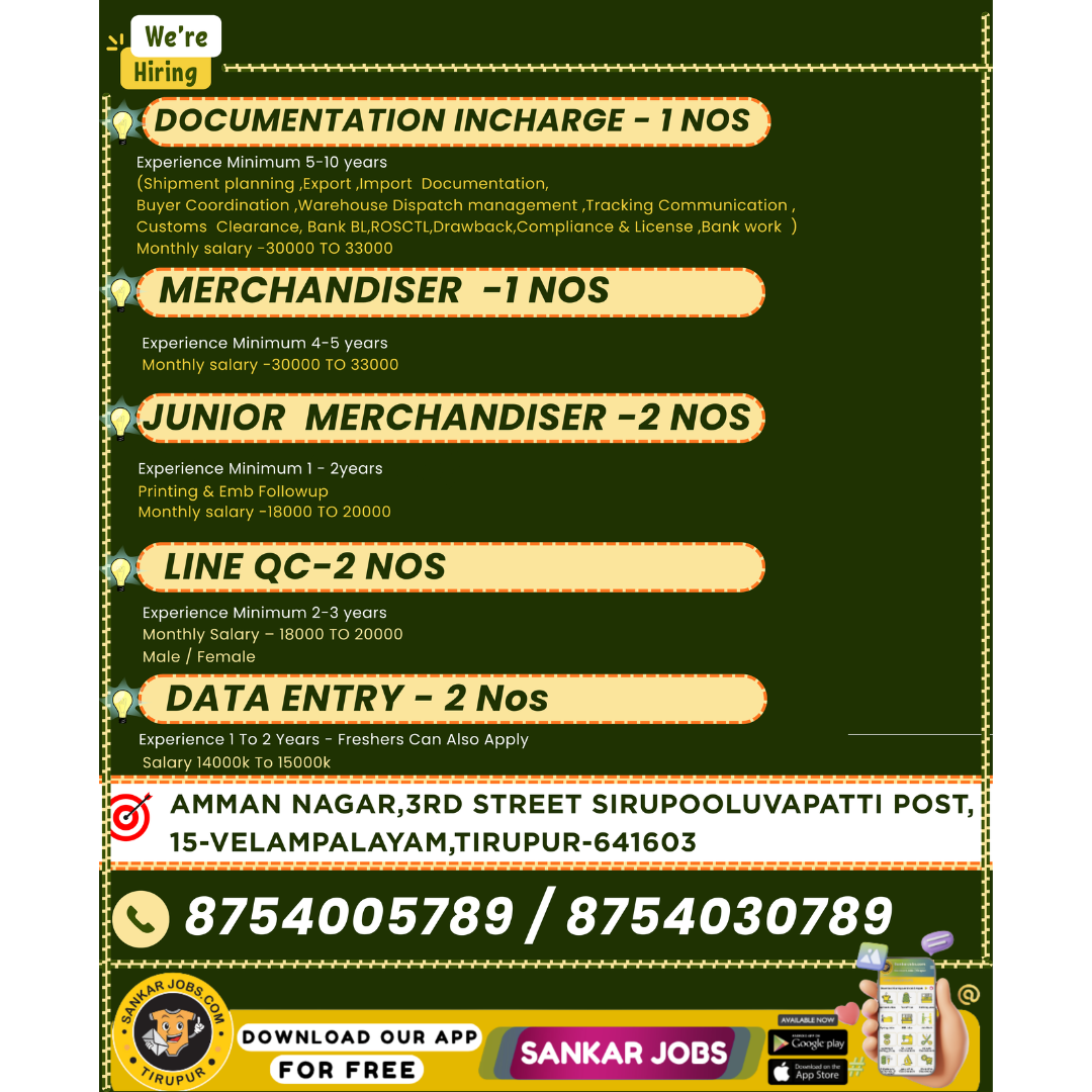 Garment Jobs