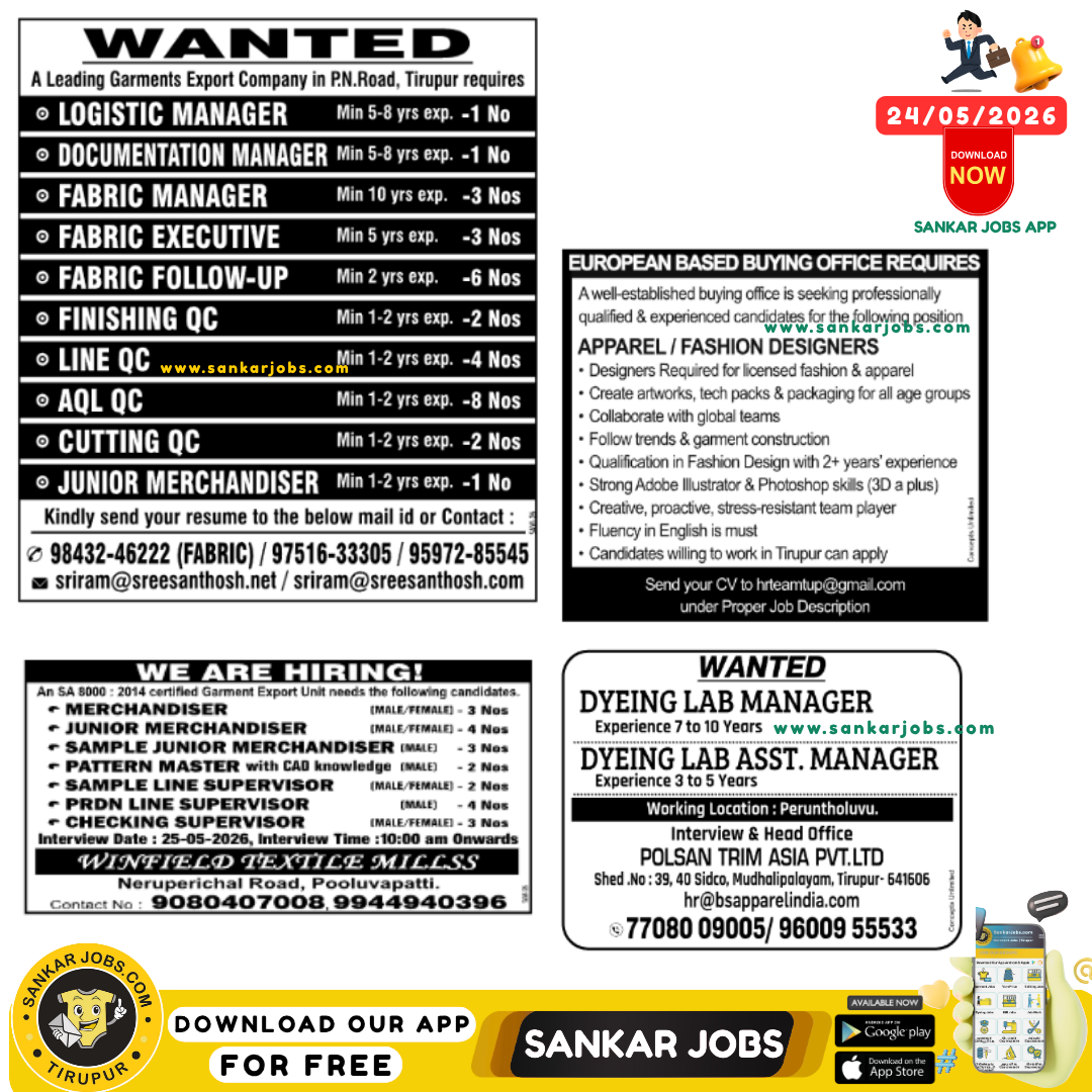 Garment Jobs