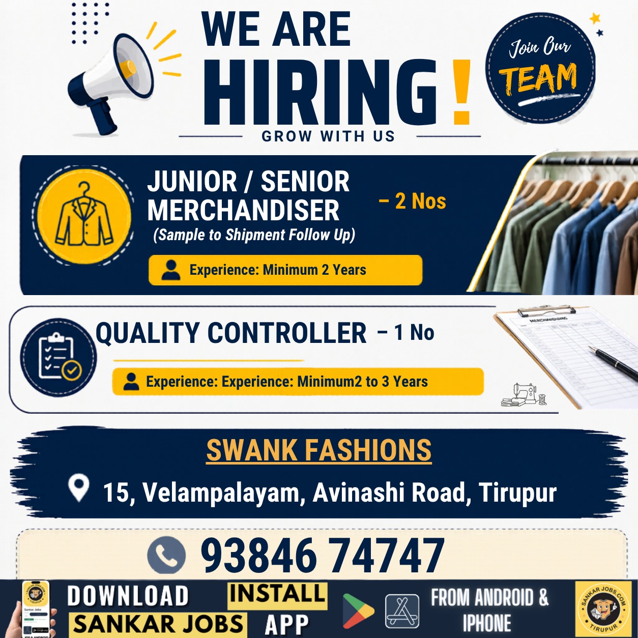 Garments Jobs