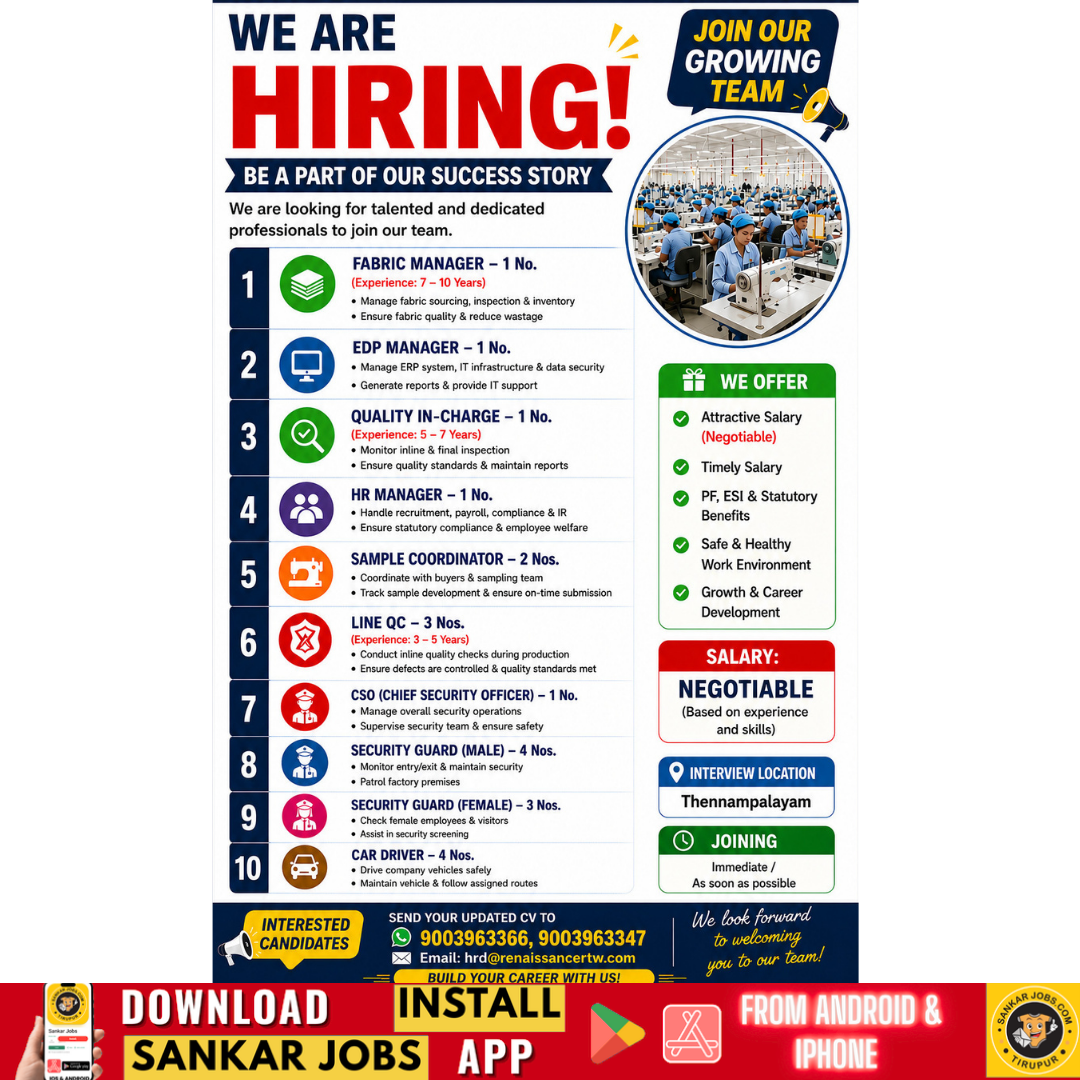 Garment Jobs