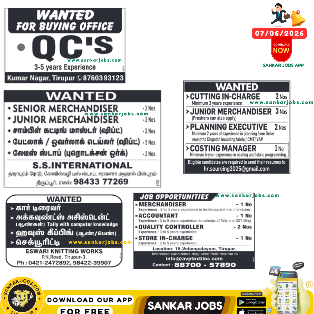 Garment Jobs