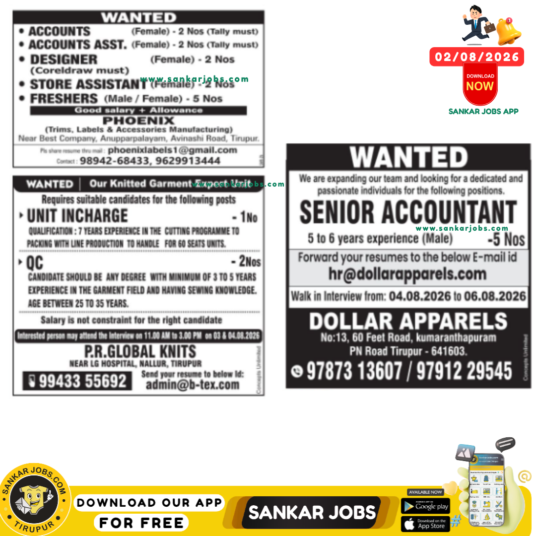 Garment Jobs