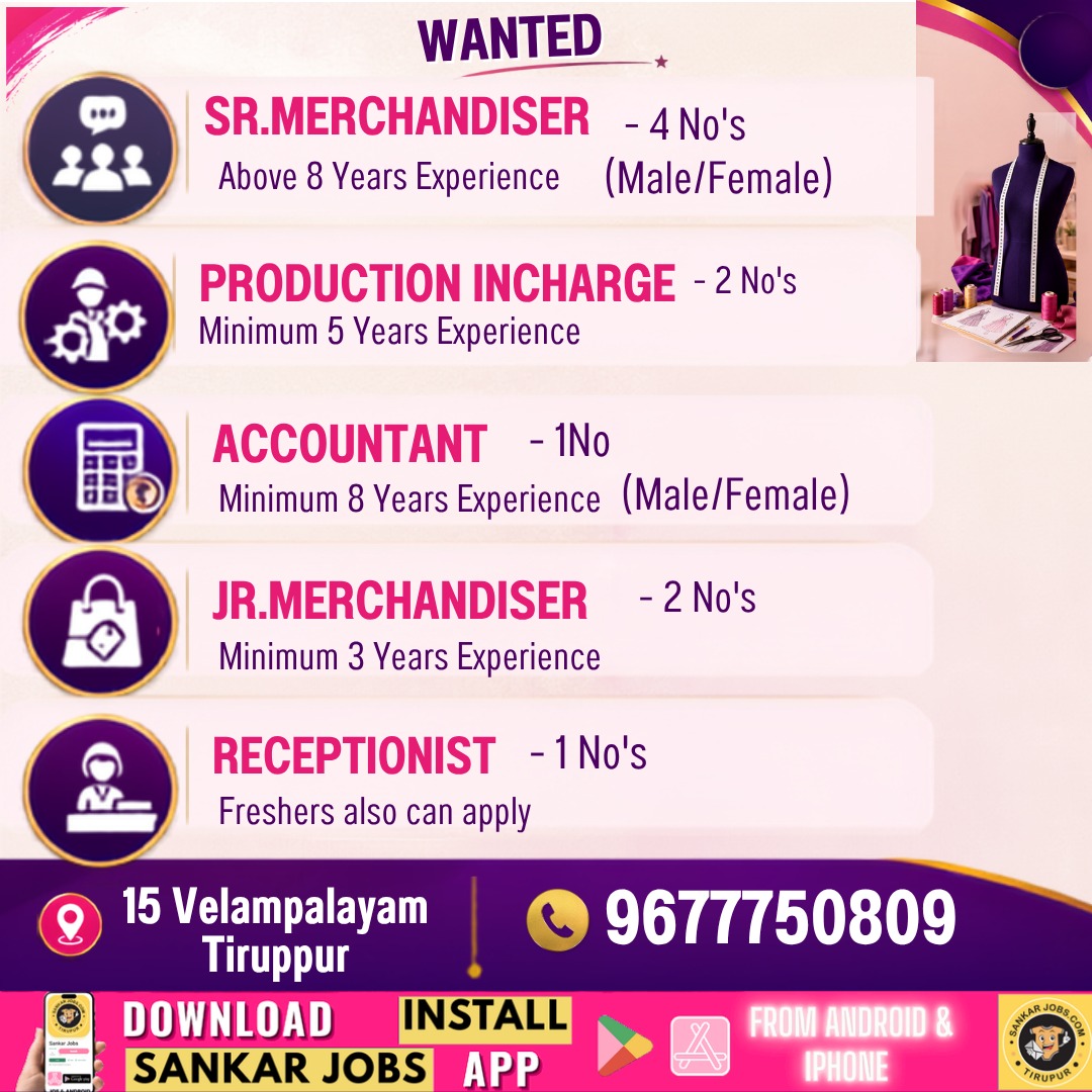 Garments Jobs