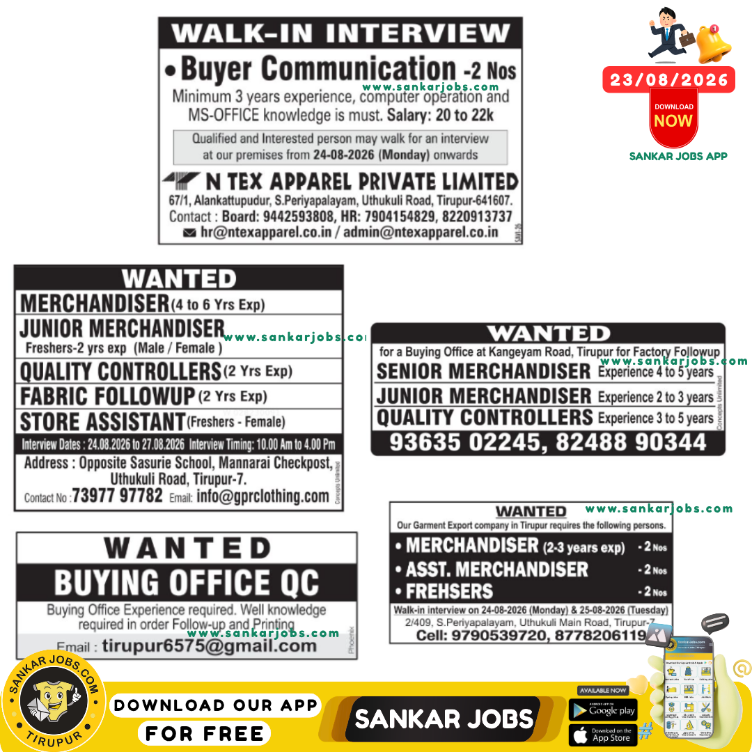 Garment Jobs