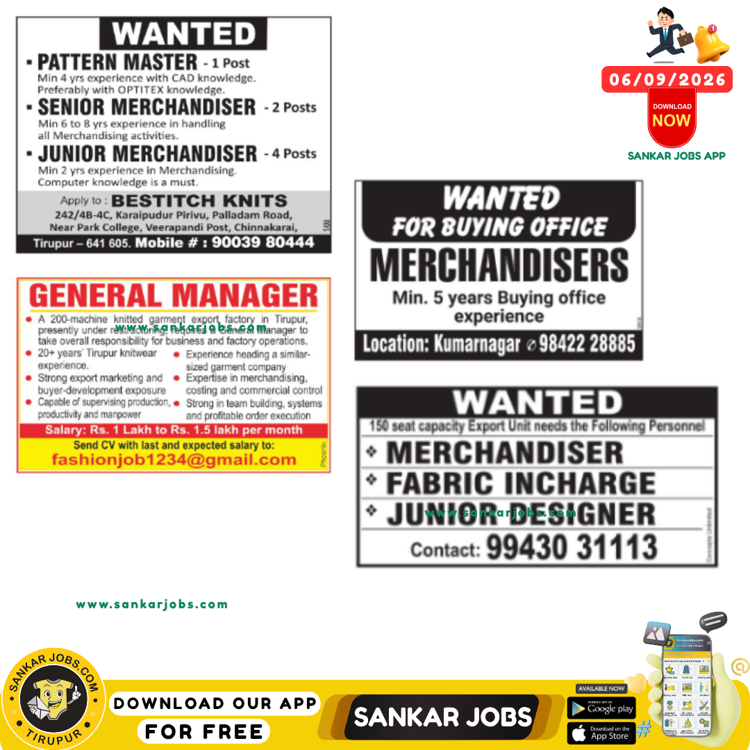 Garment Jobs